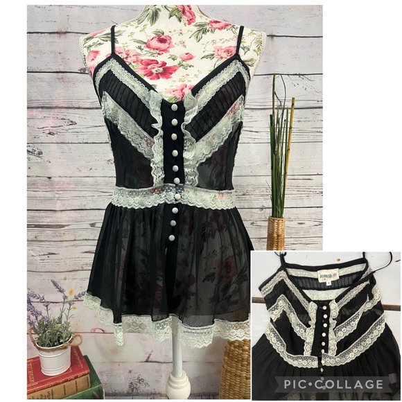 VTG Hannah Jo Lace Trim 100% Silk Camisole Top - Picture 2 of 7